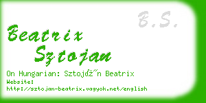 beatrix sztojan business card